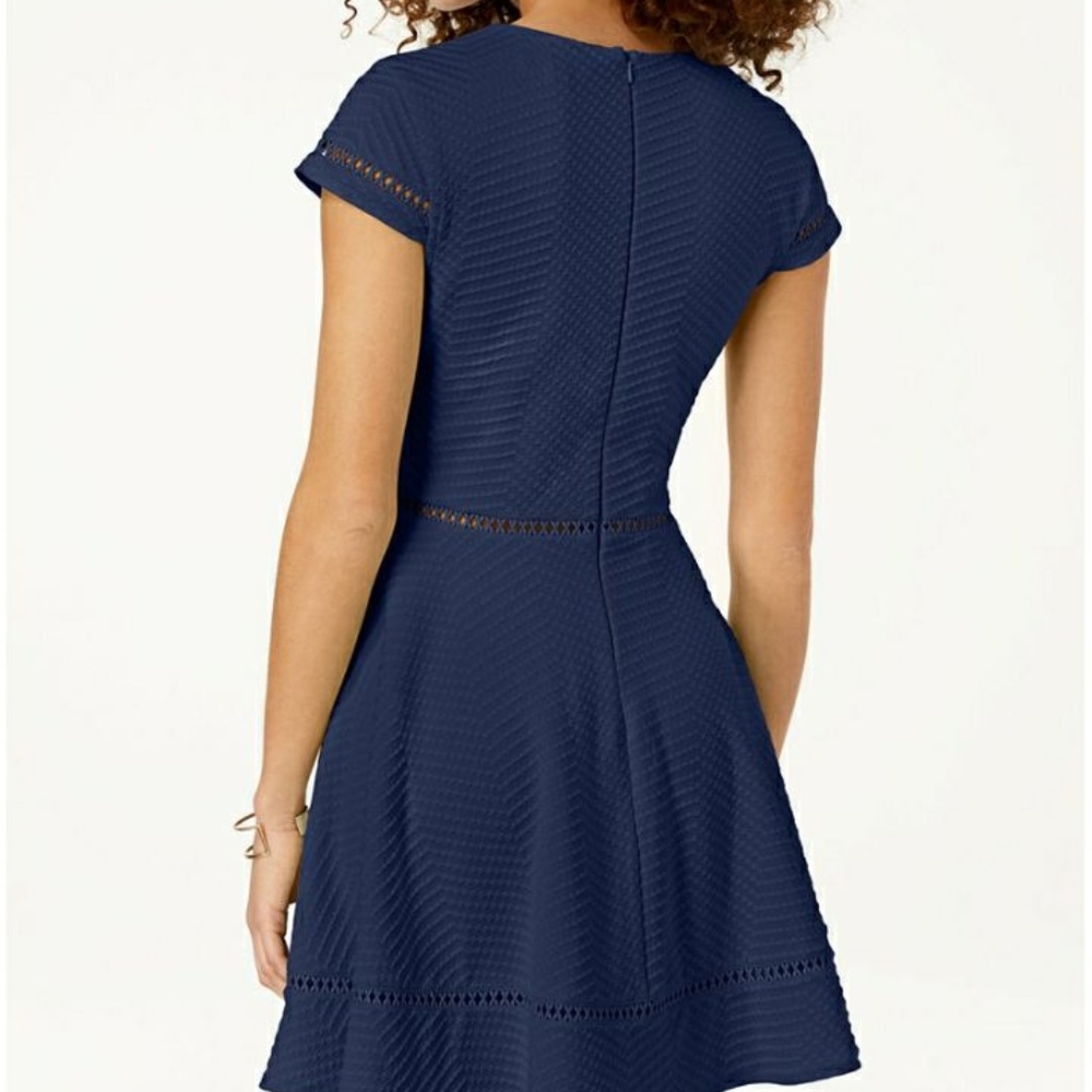 💐 Textured Fit & Flare Dress - Picture 2 of 6